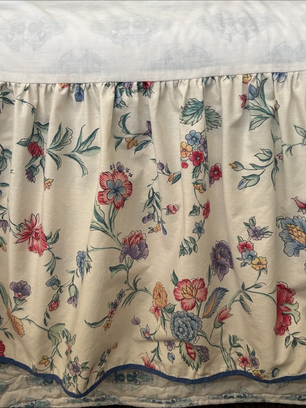 Vintage Laura Ashley Floral Gathered Bedskirt TWIN